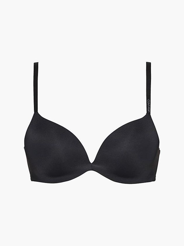 Calvin Klein USA Plunge Push-Up - Calvin Klein Form Womens Bra Black 5784302-GA